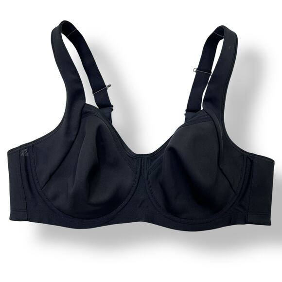 Syrokan Bra Black Unpaded Wired with Racerback Hook Women's 42C - Picture 1 of 9